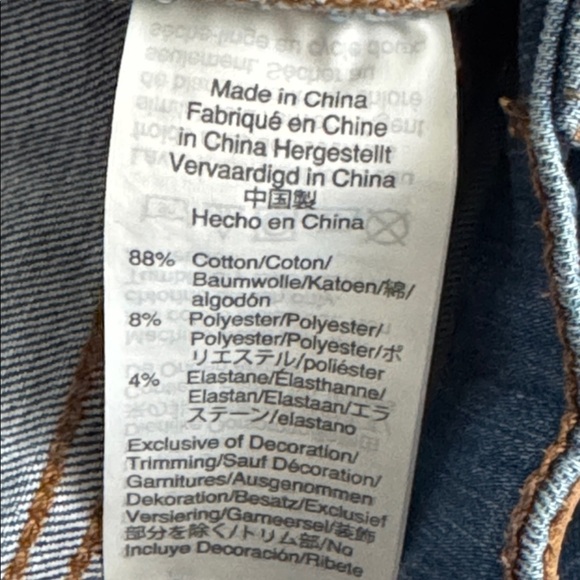 MADEWELL Cali Demi-Boot Jeans Button-Front Blue Distressed Denim Cropped Sz 29 - Picture 9 of 9